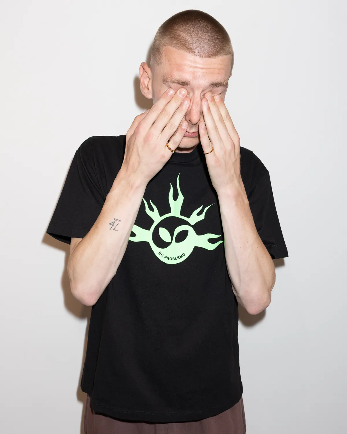 No Problemo No Yang SS Tee tricou negru bumbac greu