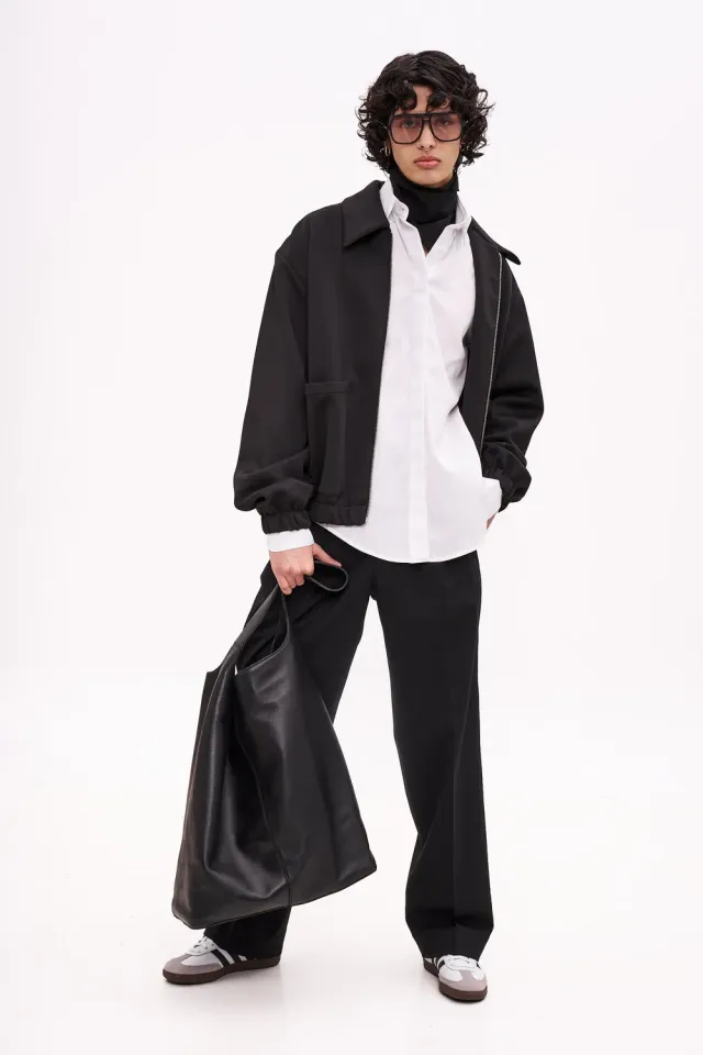 Dualitae Aris geaca bomber unisex neagra neopren