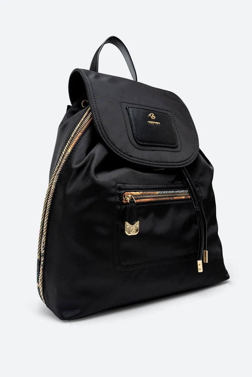 Gattinoni Colorsoul rucsac negru nailon extensibil