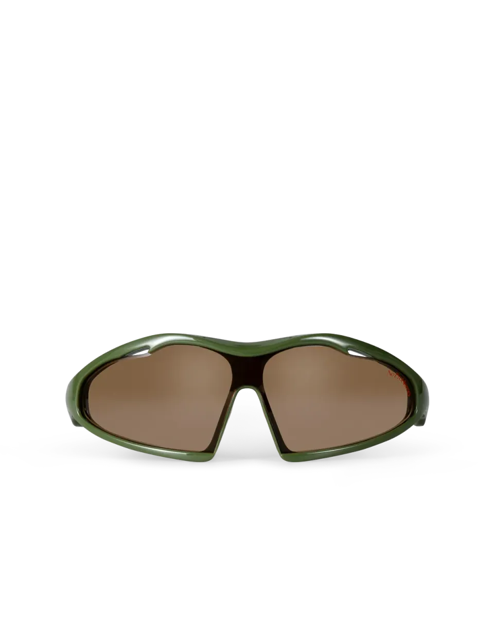 No Problemo Flux ochelari soare verde crom