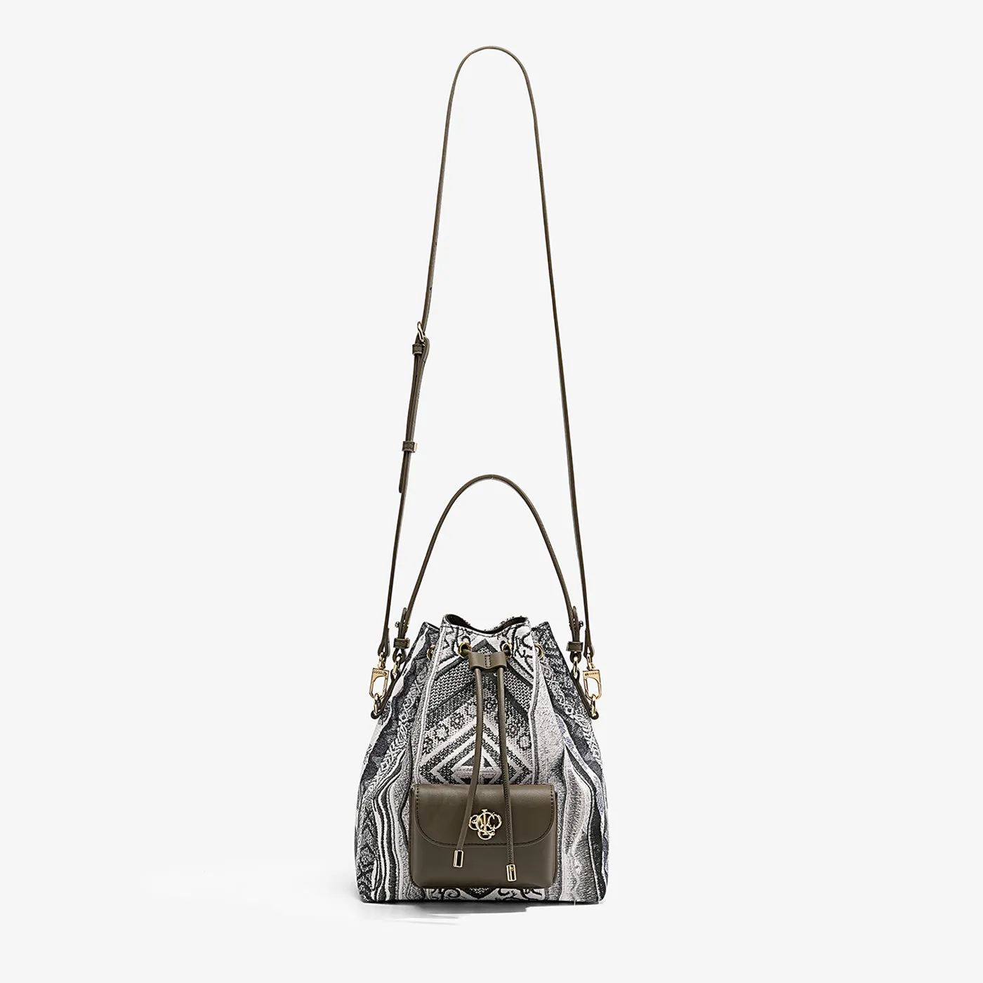 COOGI Malindi geanta bucket olive piele