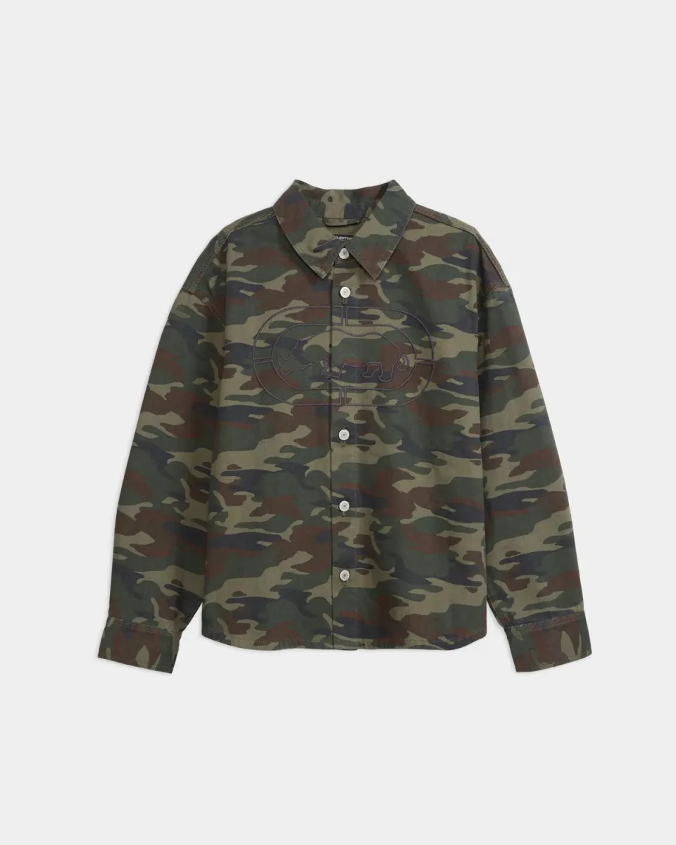 Ecko Red Ridgewood geaca twill din bumbac cu nasturi