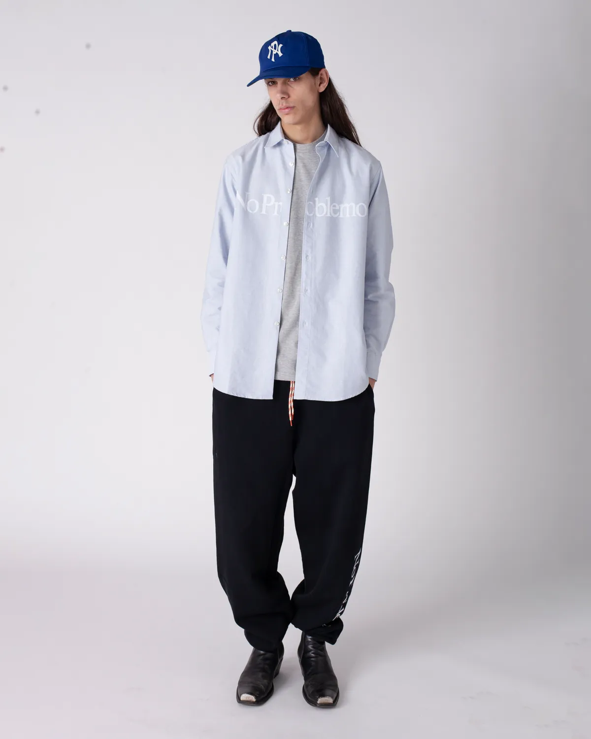 No Problemo pantaloni sport negri bumbac