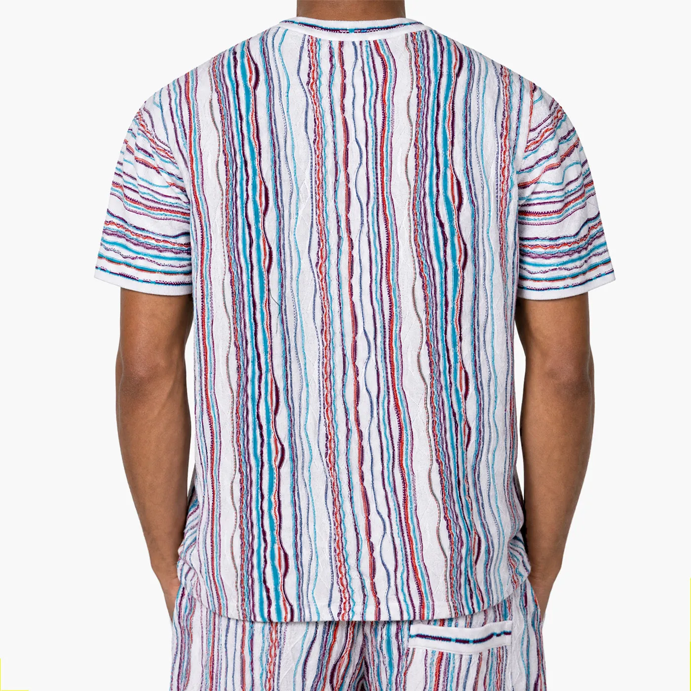 COOGI Light Weight Sweater Knit Tee tricou alb dungi