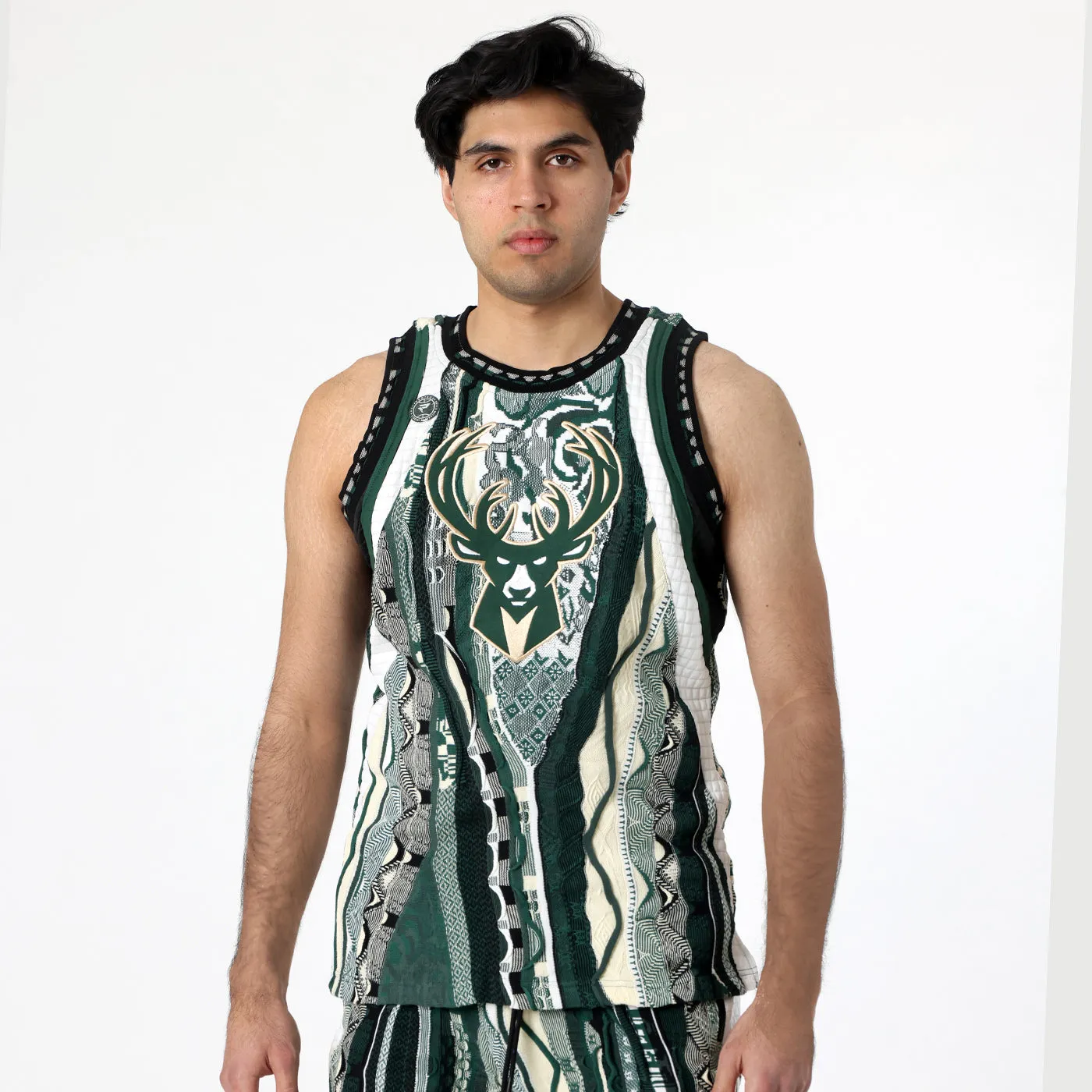 COOGI Bucks vesta tricotata Milwaukee verde inchis