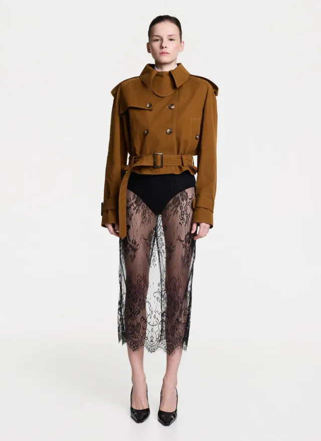 Dualitae Short Trench trenci scurt camel S-M