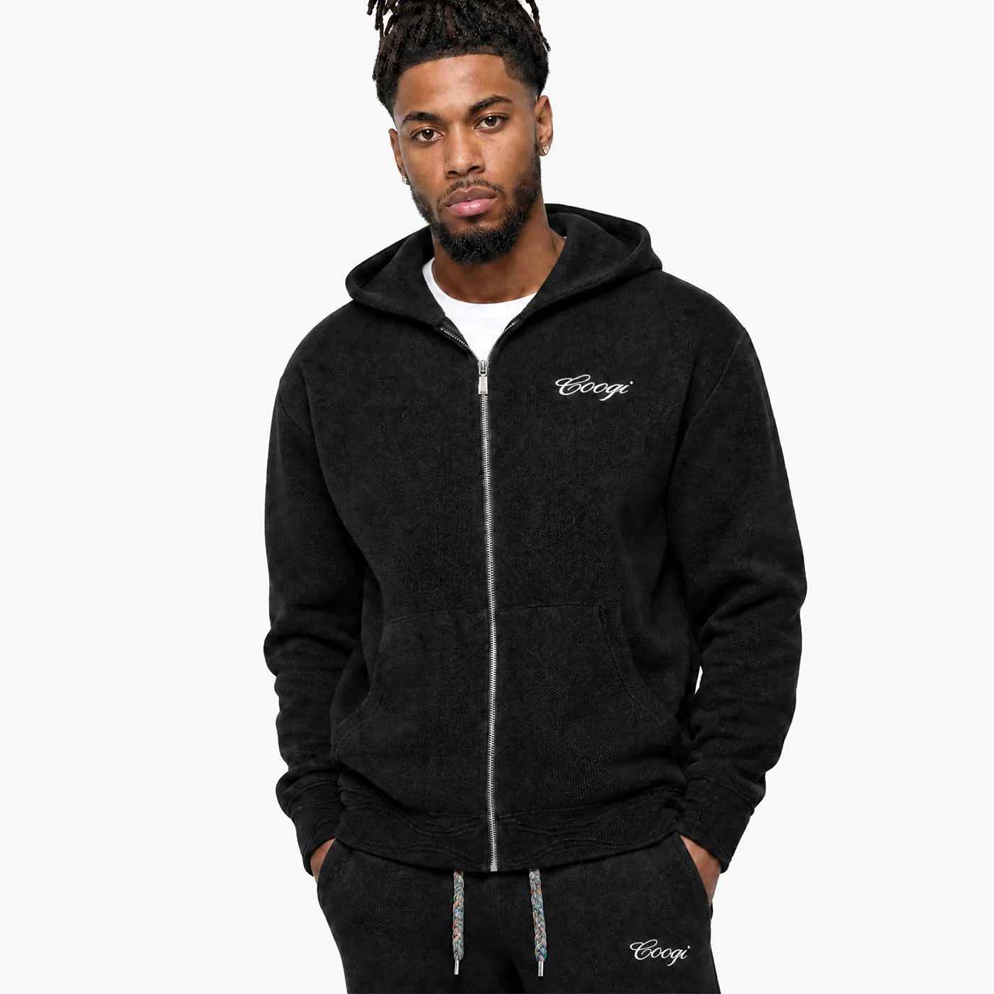 COOGI Heavy Weight Fashion Knit Hoody hanorac negru