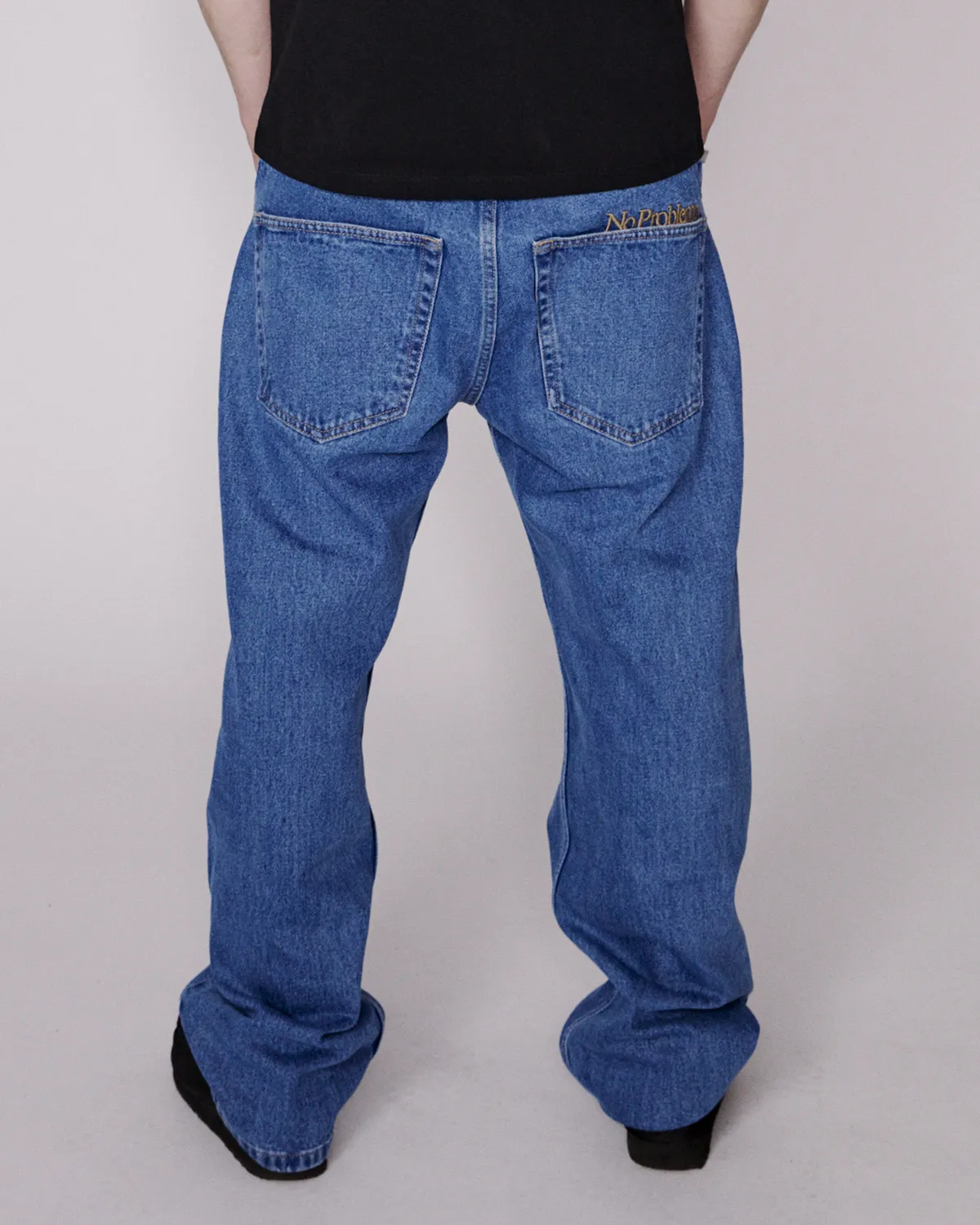 No Problemo Bagi Jean blugi baggy albastri bumbac
