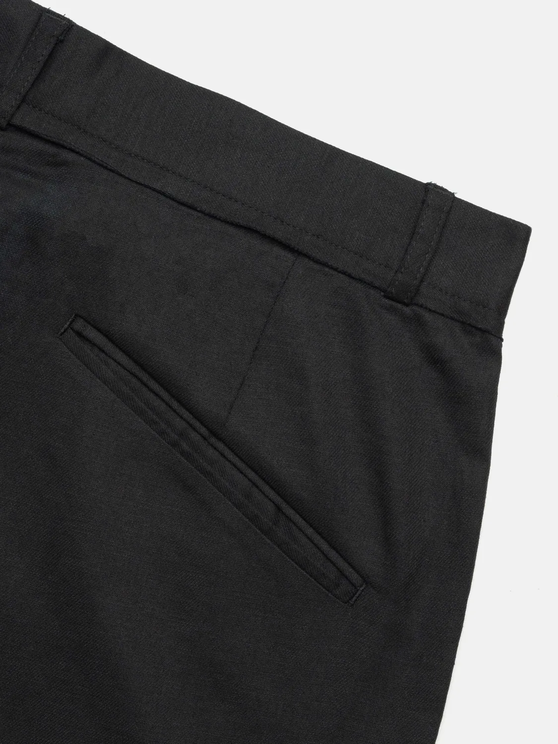 Enrage Worn Pleated Trousers pantaloni negri cu pliuri