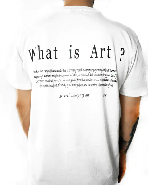 Createdby What is Art tricou alb box fit bumbac
