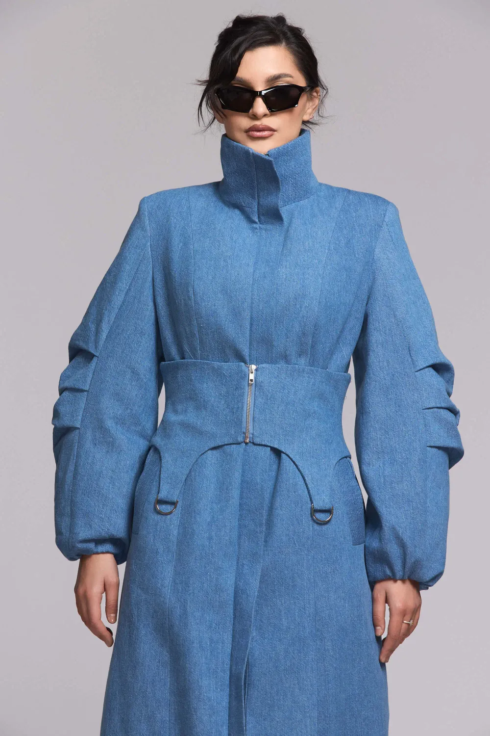 Grama Shop Denim trench bumbac organic S