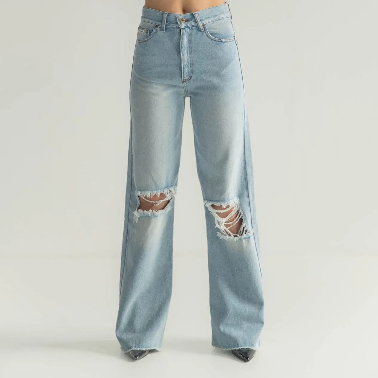 Dualitae Alysa jeansi negri bumbac S-L