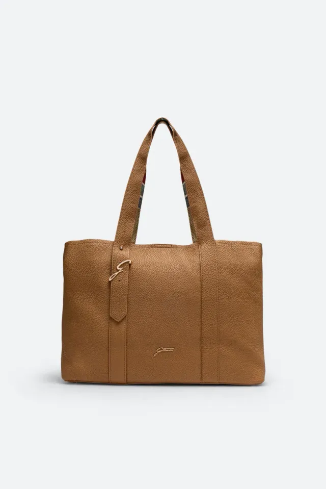 Gattinoni Hellen Claudia geanta de umar piele bej 38 cm