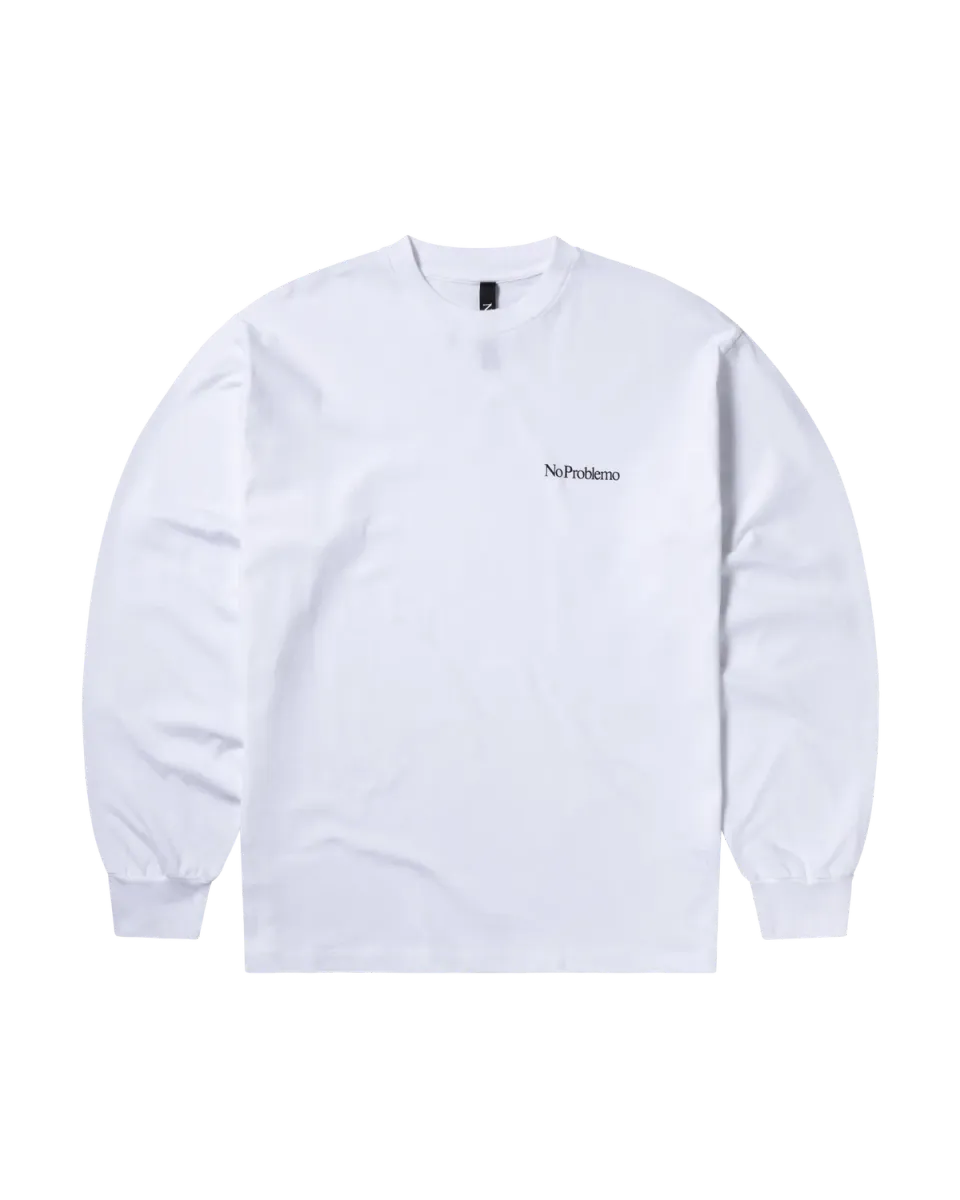No Problemo Mini Problemo LS Tee tricou alb m lunga