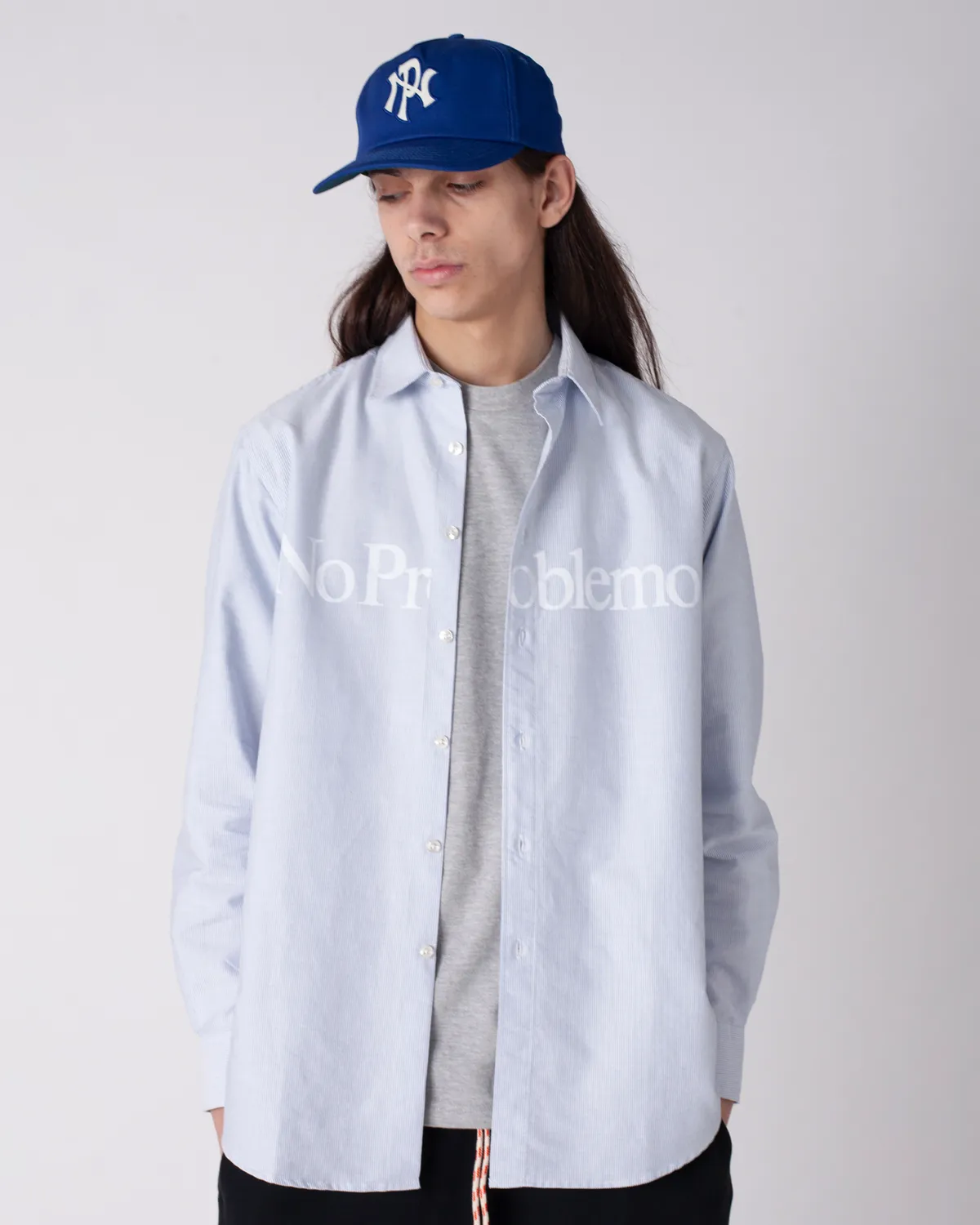 No Problemo LS Stripe Shirt camasa albastra