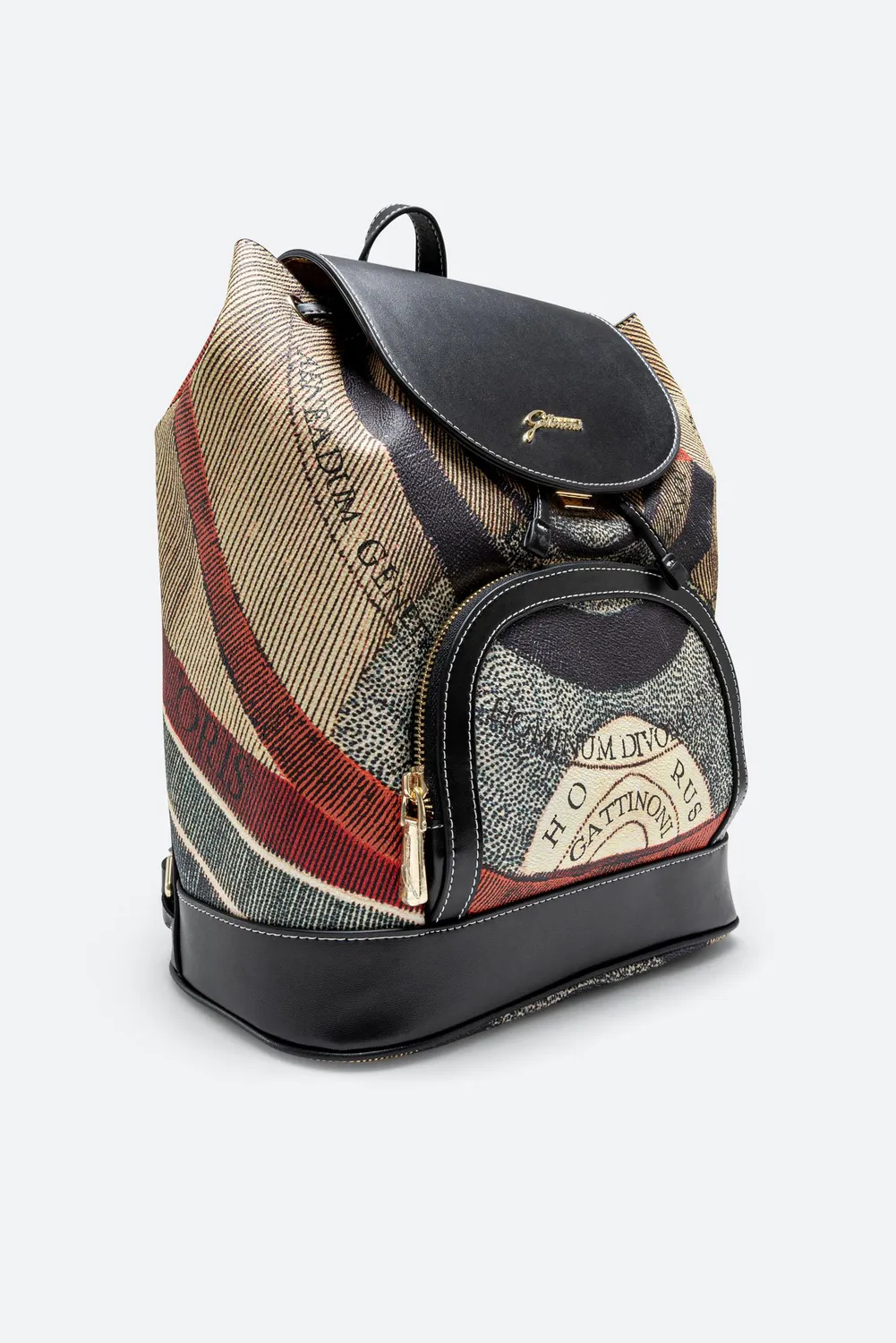 Gattinoni Planetarium Classic rucsac clapa piele 27cm