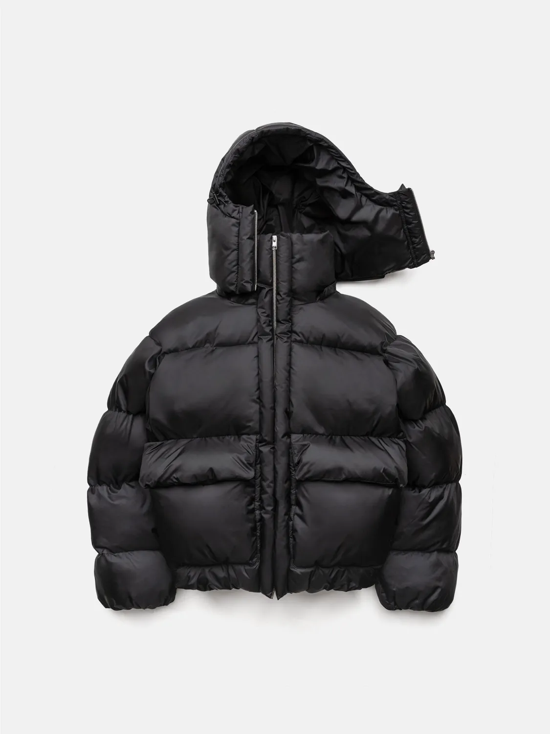 Enrage Puffy Jacket geacă neagră de iarnă pufoasă