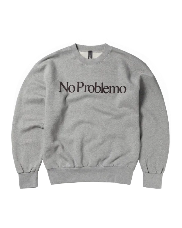 No Problemo Sweatshirt hanorac gri bumbac 100%