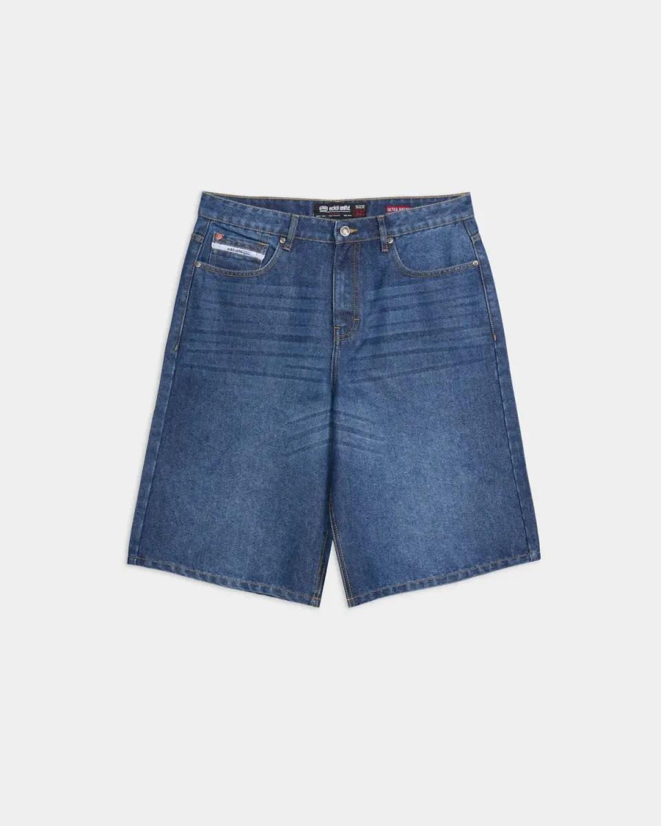 Ecko Red Denim Shorts pantaloni scurti denim largi