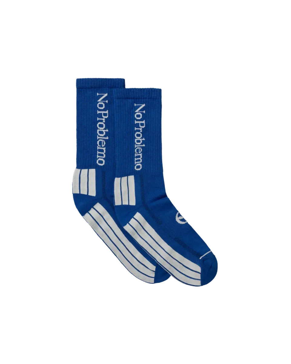 No Problemo Sock șosete albastre 38-40 jacquard bumbac