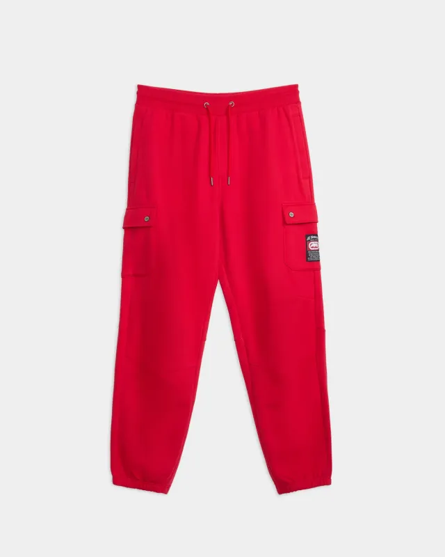 Ecko Red Cargo Pocket Fleece Baggy pantaloni fleece bumbac