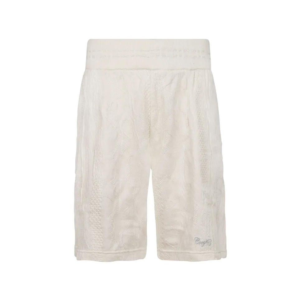 COOGI Cloud Dancer pantaloni scurti tricot albi bumbac