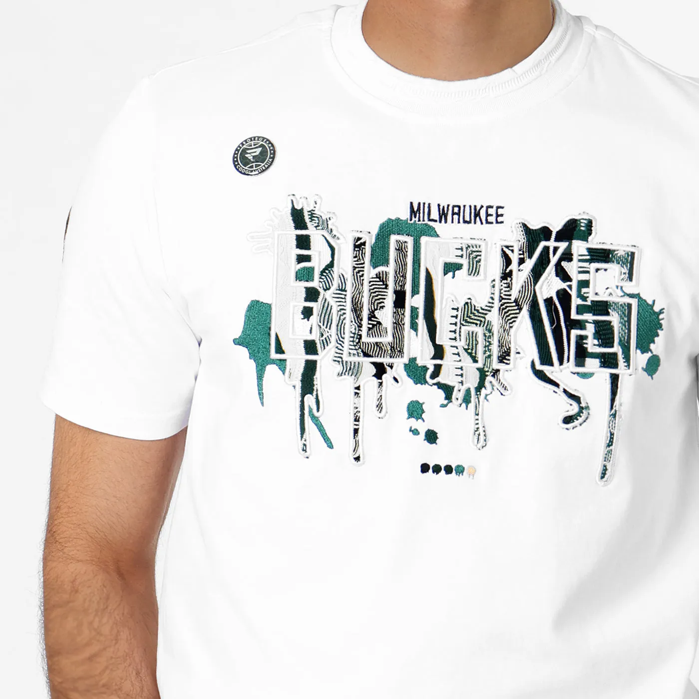 COOGI X NBA Protege Milwaukee Bucks tricou bumbac brodat