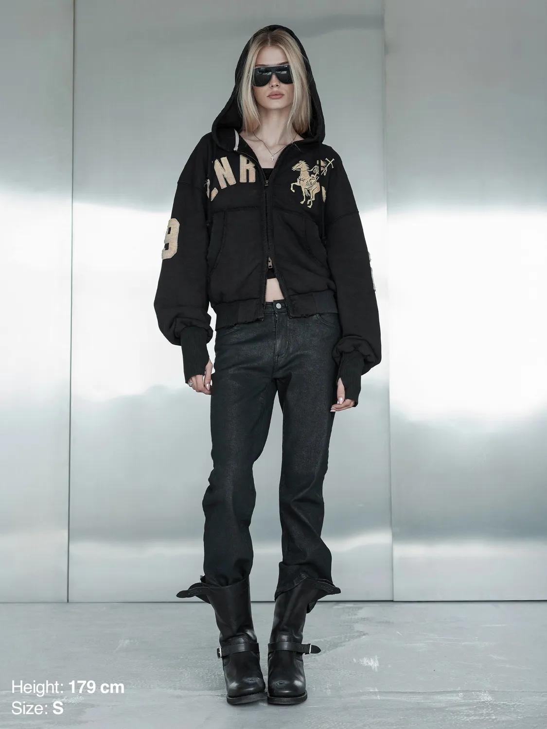 Enrage 2010 Zip Hoodie hanorac negru bumbac