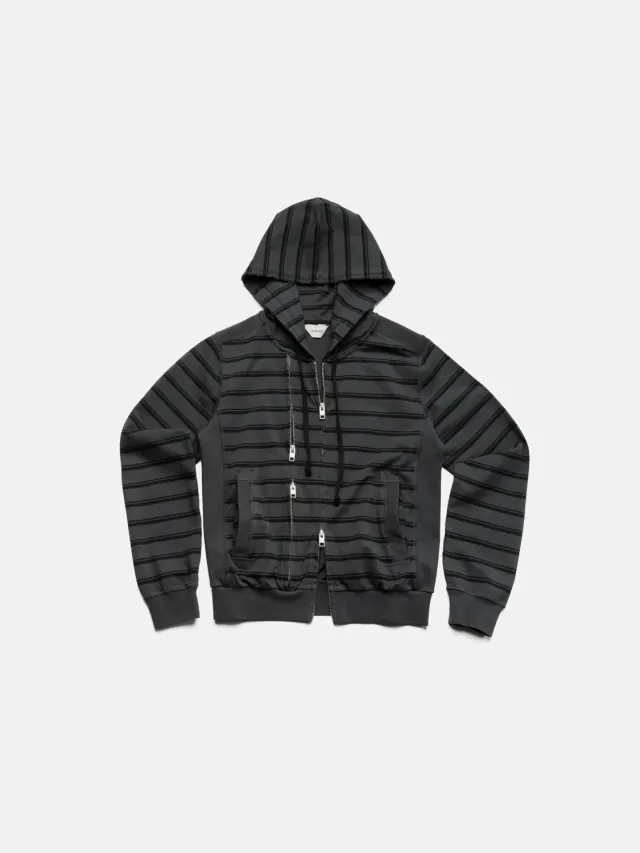 Enrage Slim Zip Hoodie hanorac negru dungi