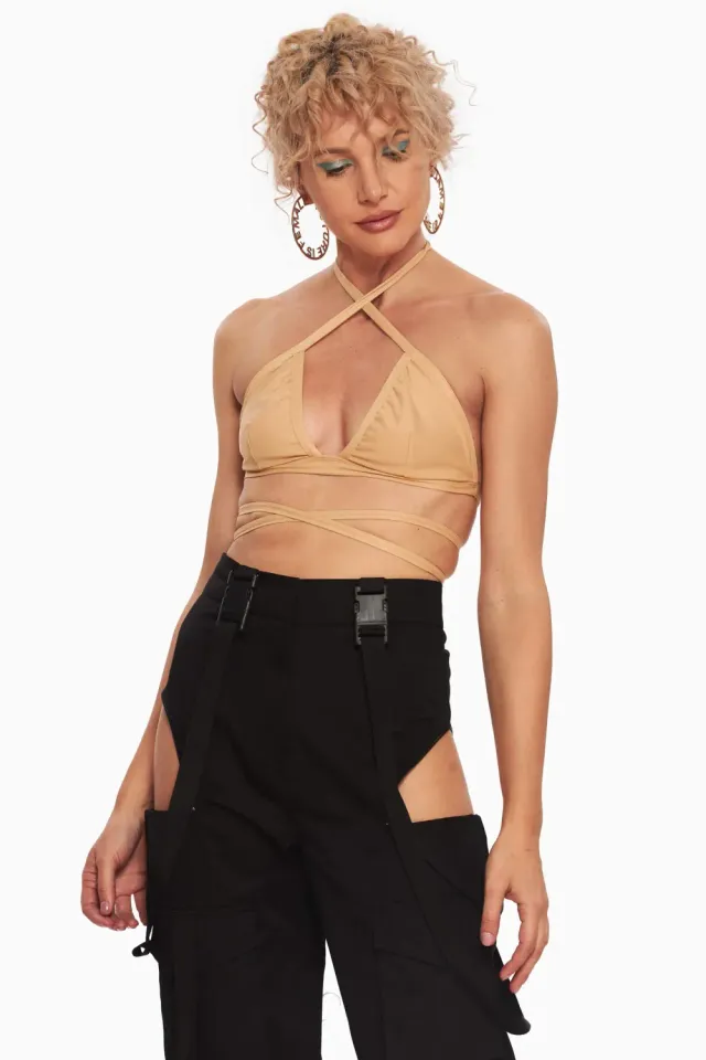 Grama Shop Triunghiular top tip sutien nude