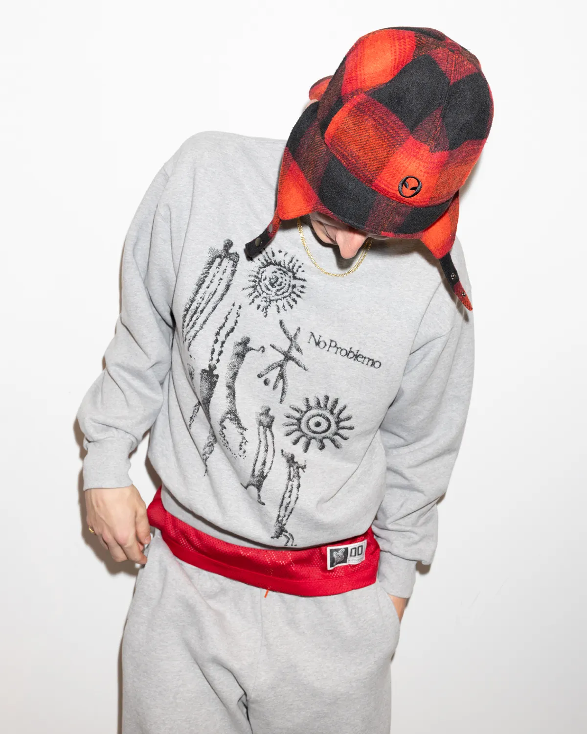 No Problemo Plaid Flap sapca trapper rosie bumbac