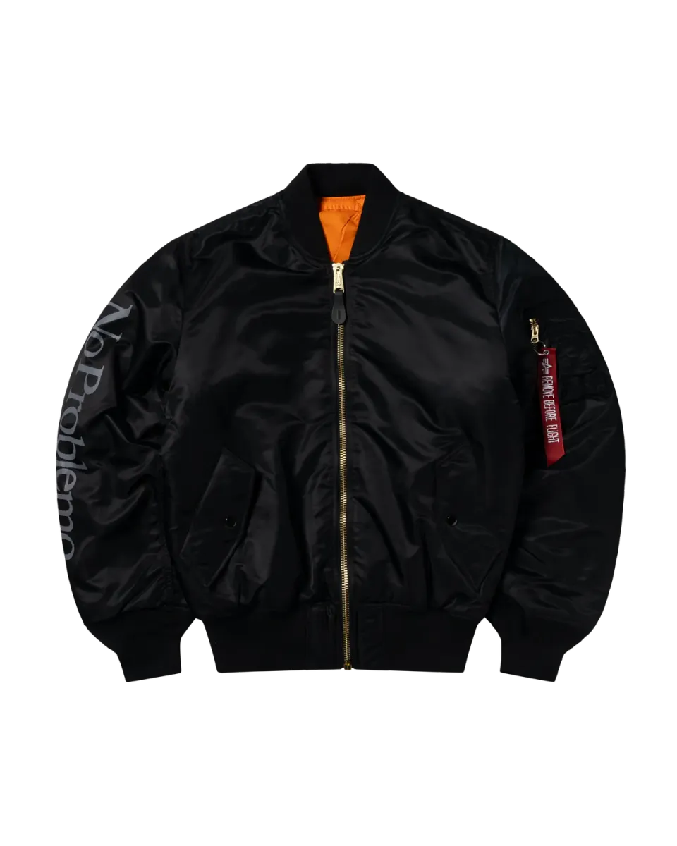 No Problemo x Alpha Industries MA-1 geaca bomber neagra