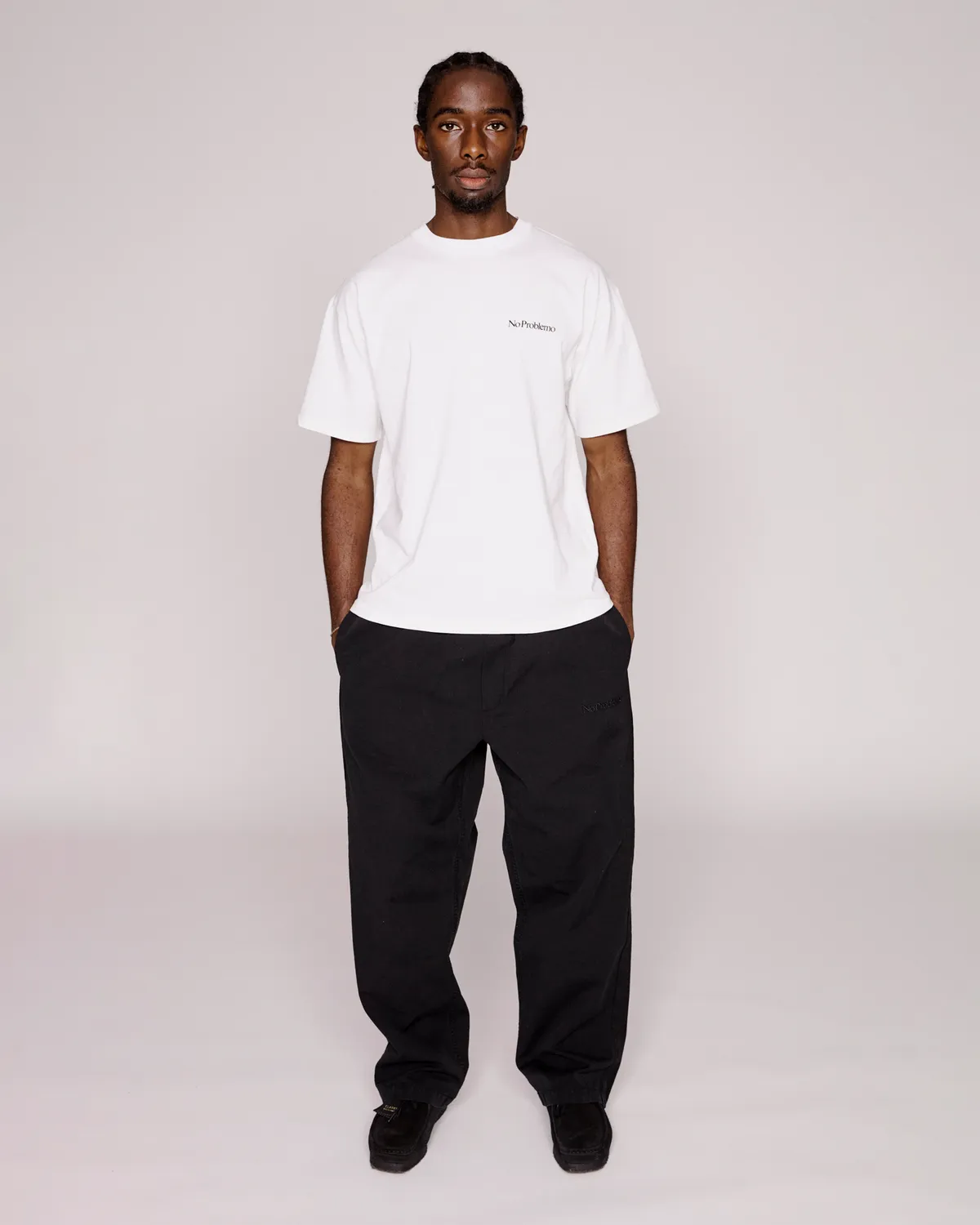 No Problemo Mini Problemo Ripstop pantaloni negri bumbac