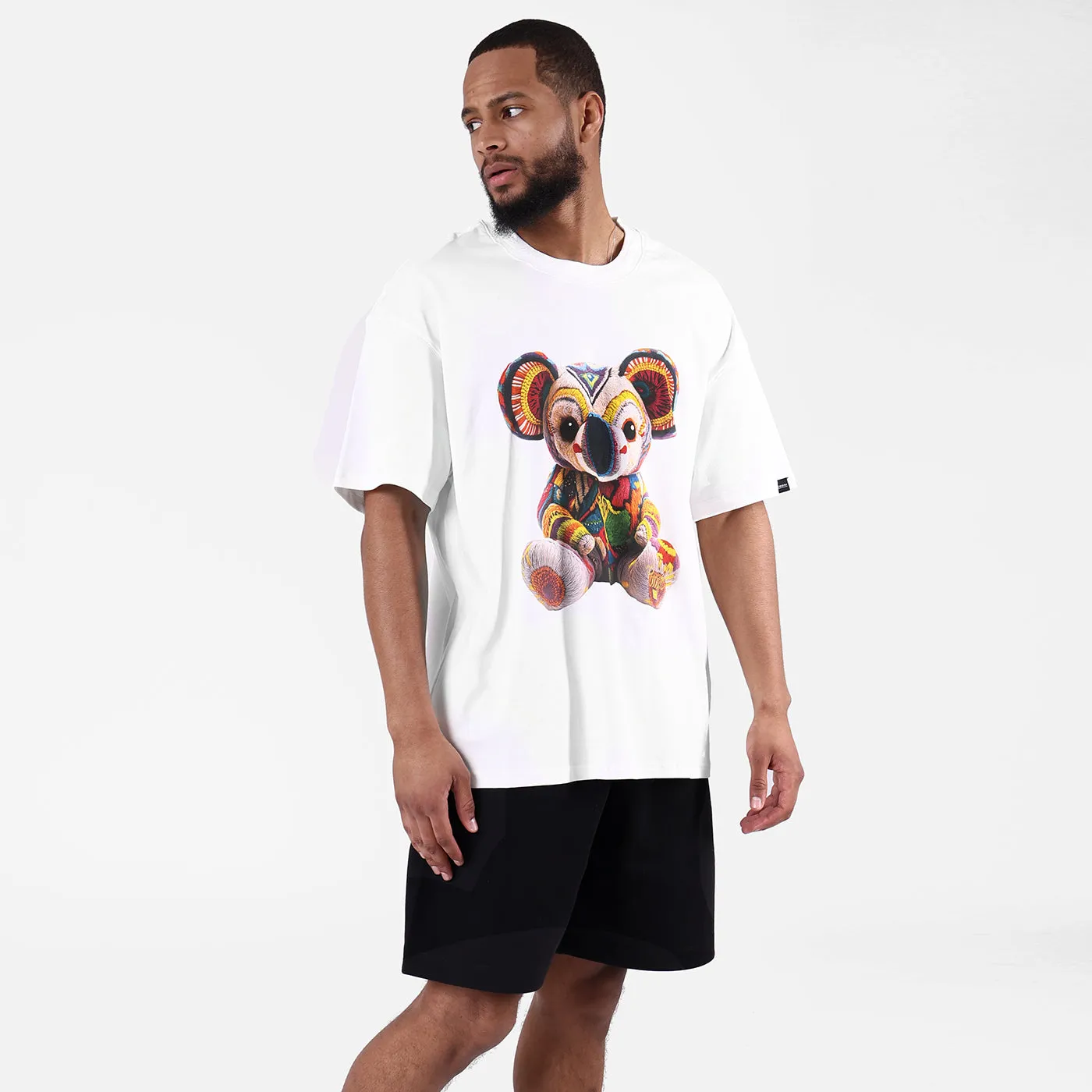 COOGI Koala Tee Oversized tricou alb bumbac
