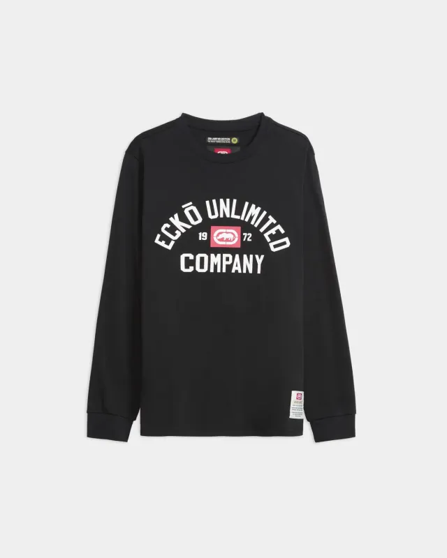 Ecko Red Classic Arch Long Sleeve Tee bluză bumbac