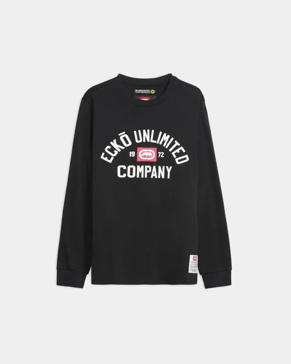 Ecko Red Classic Arch Long Sleeve Tee bluză bumbac