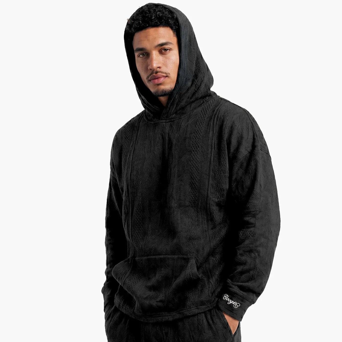 COOGI BlackOut hanorac bărbați negru tricot bumbac