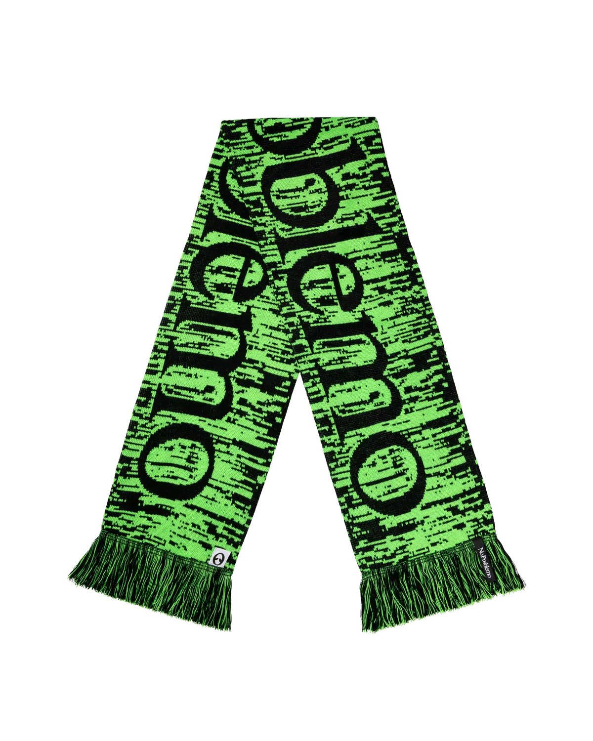 No Problemo Glitch fular verde acrilic
