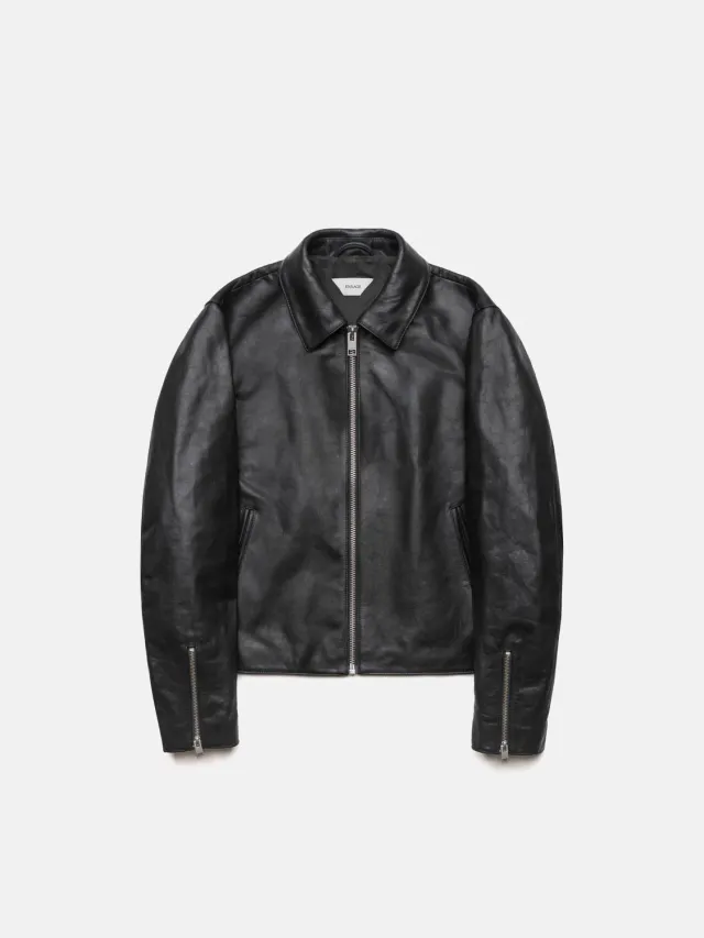 Enrage Cross geaca piele neagra vita