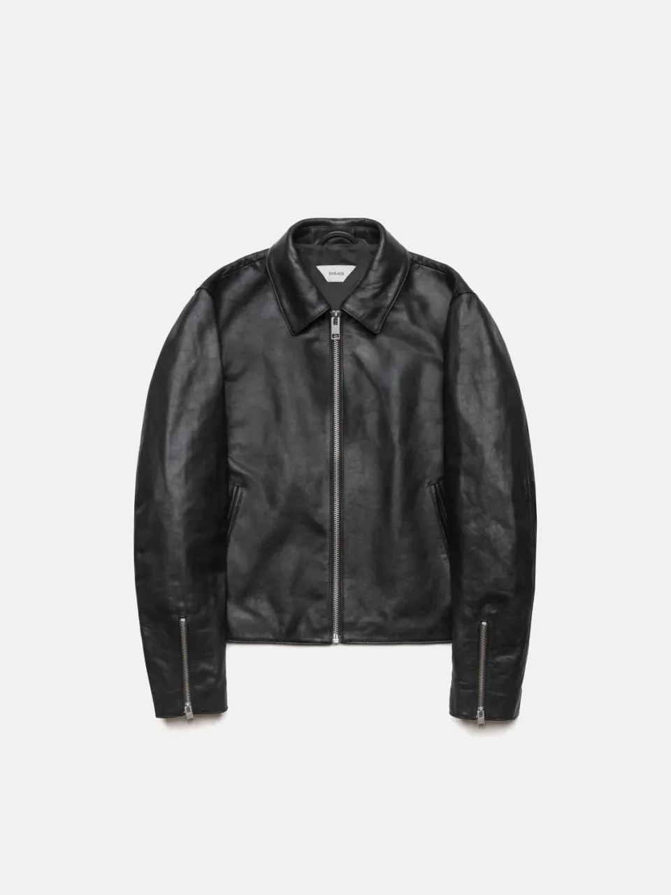 Enrage Cross geaca piele neagra vita