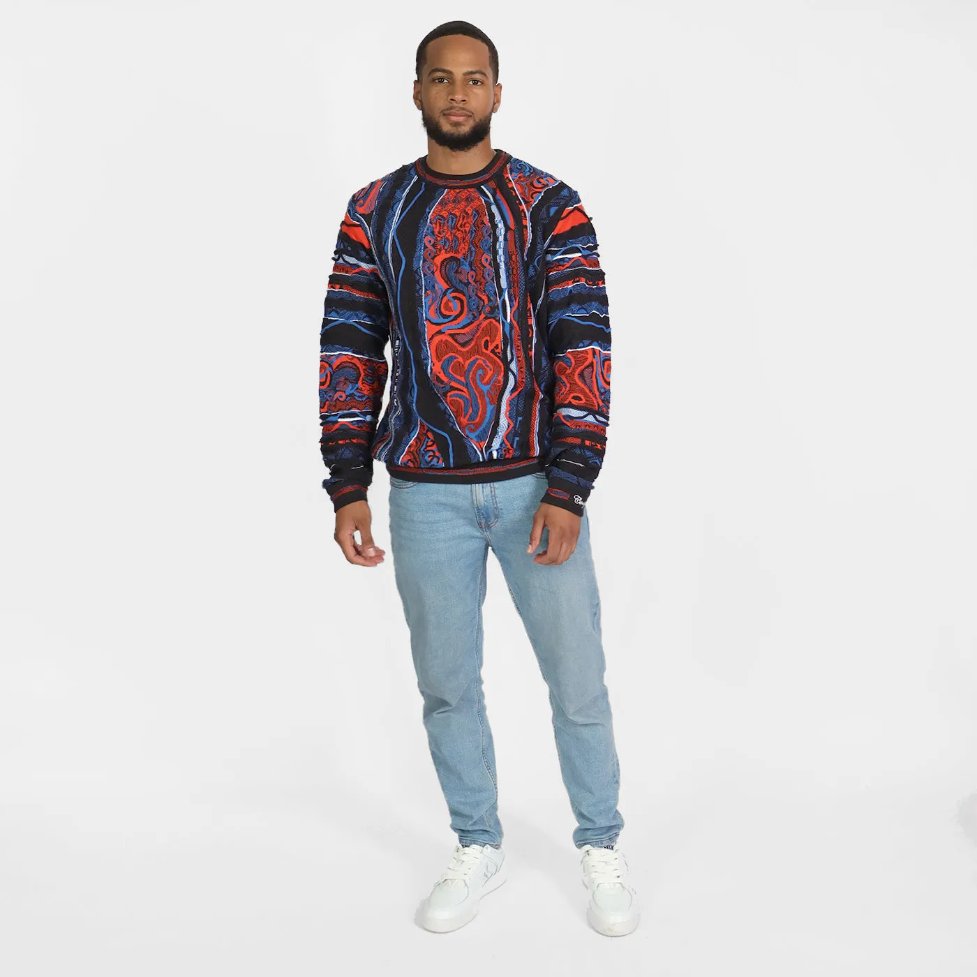 COOGI Classic Crew Orange Black pulover bumbac