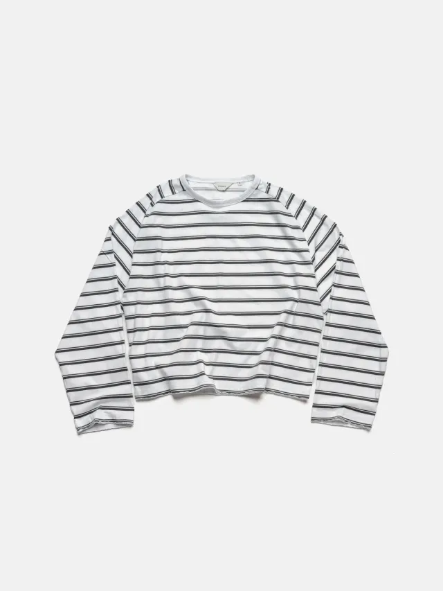 Enrage Baggy Longsleeve bluză alb dungi bumbac