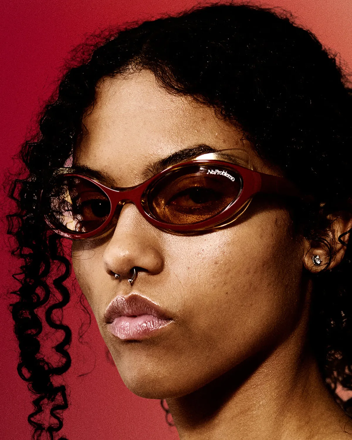 No Problemo x Le Specs Lyra ochelari rosu-galben O/S