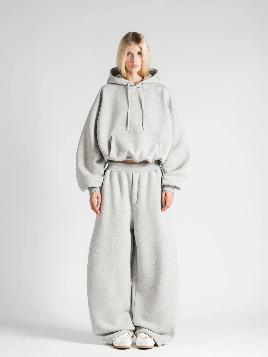 Enrage Bubble Hoodie hanorac gri bumbac gros