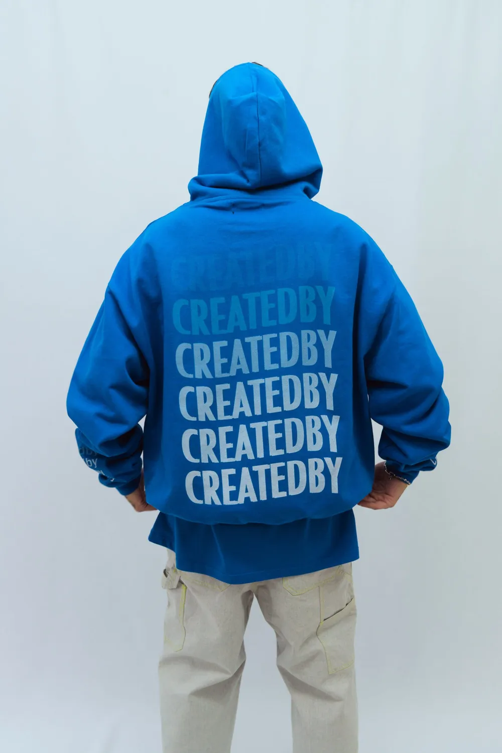 CREATEDBY Logo hanorac greu oversize cu gluga