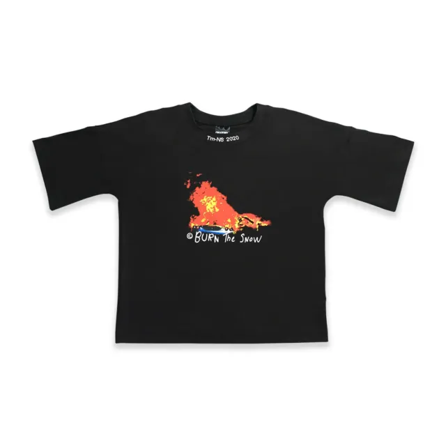 CREATEDBY Burn The Snow tricou greu box fit scurt