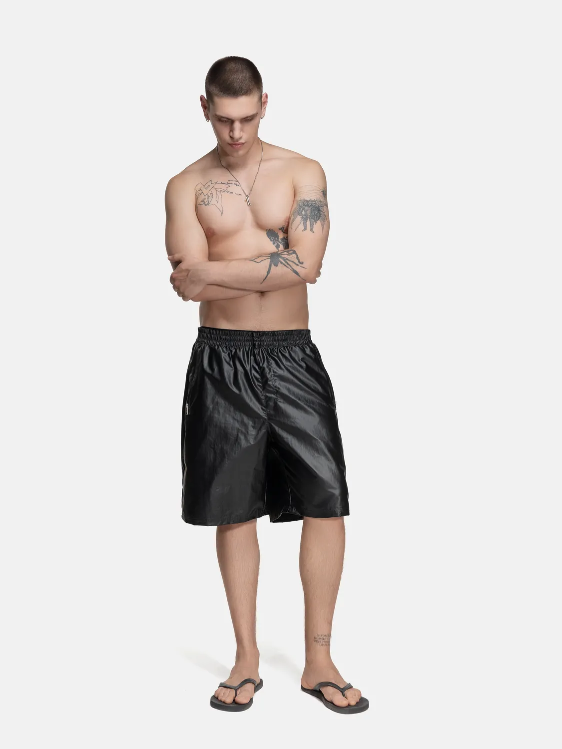 Enrage Performance pantaloni scurti negri poliester