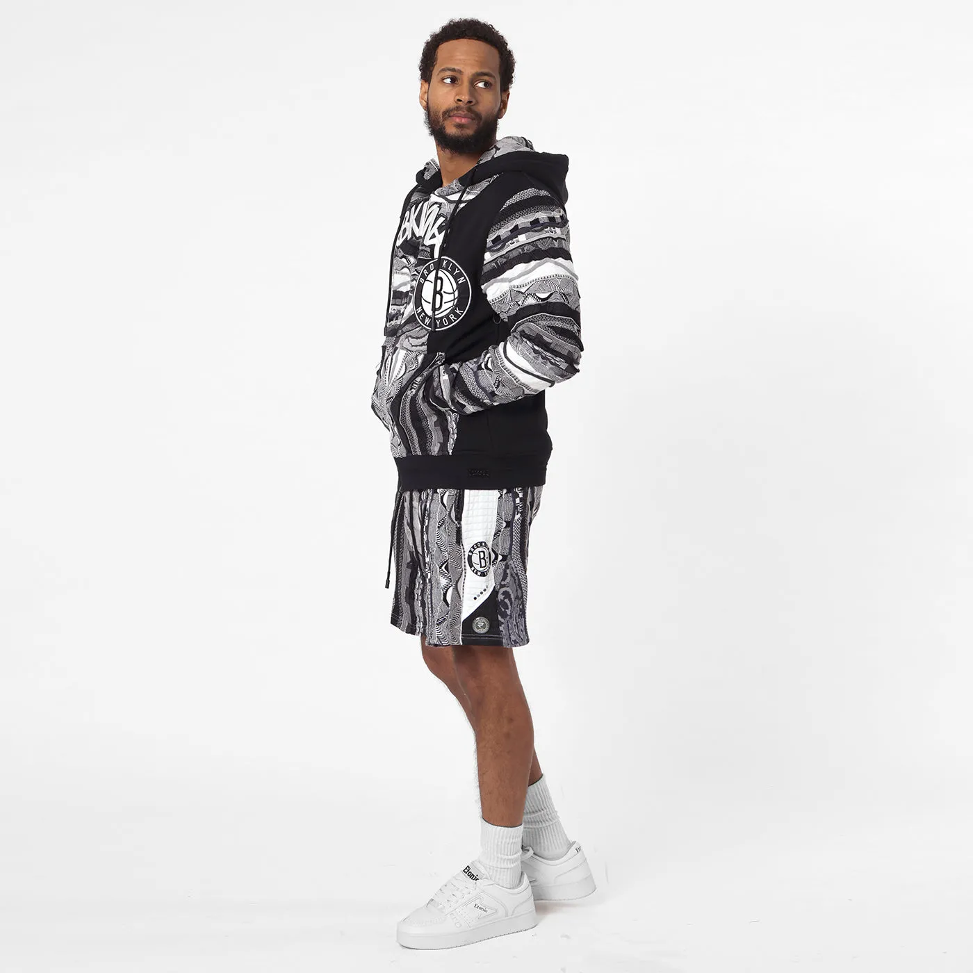 COOGI X NBA Brooklyn Nets hanorac cu fermoar negru