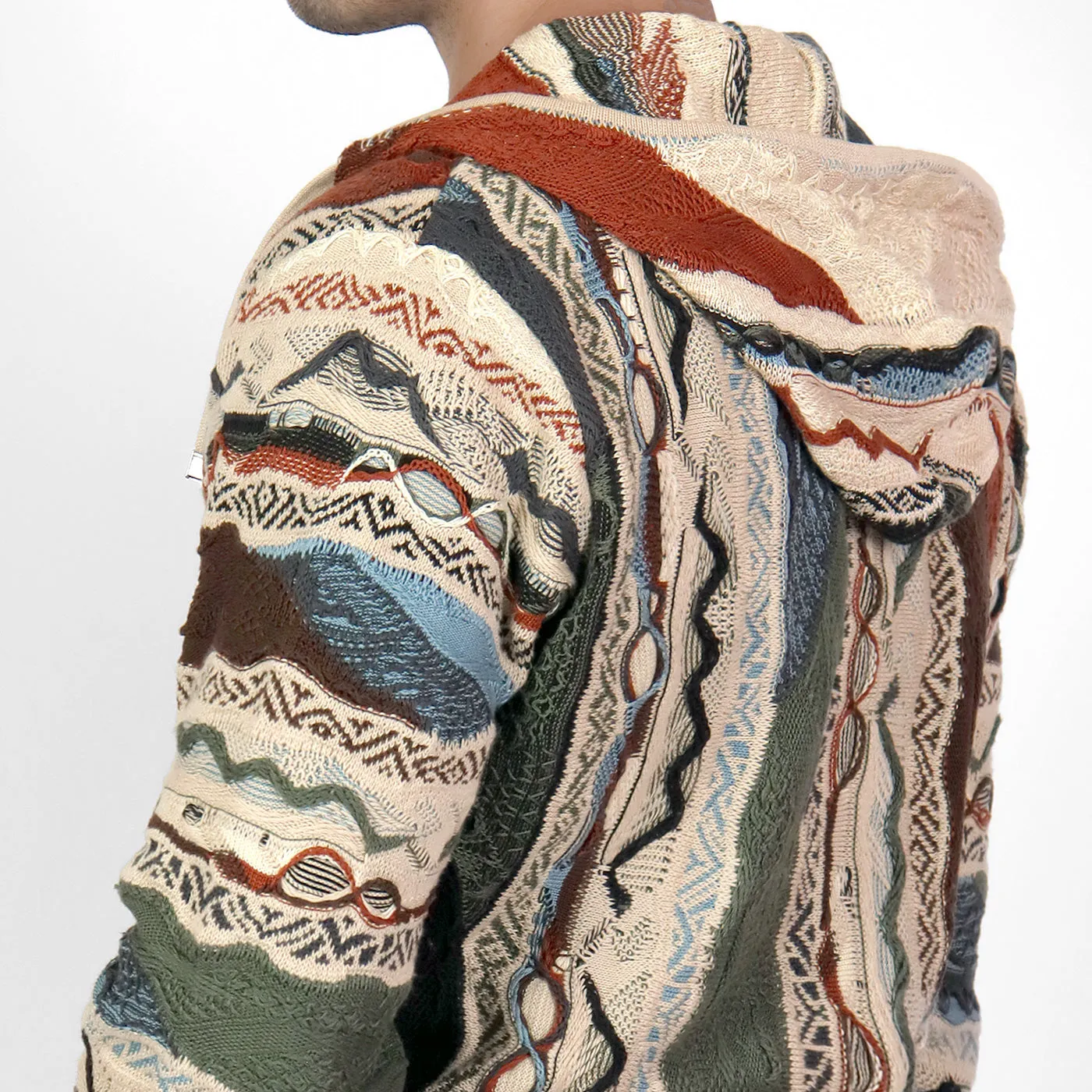 COOGI Taos hanorac tricotat cu fermoar multicolor