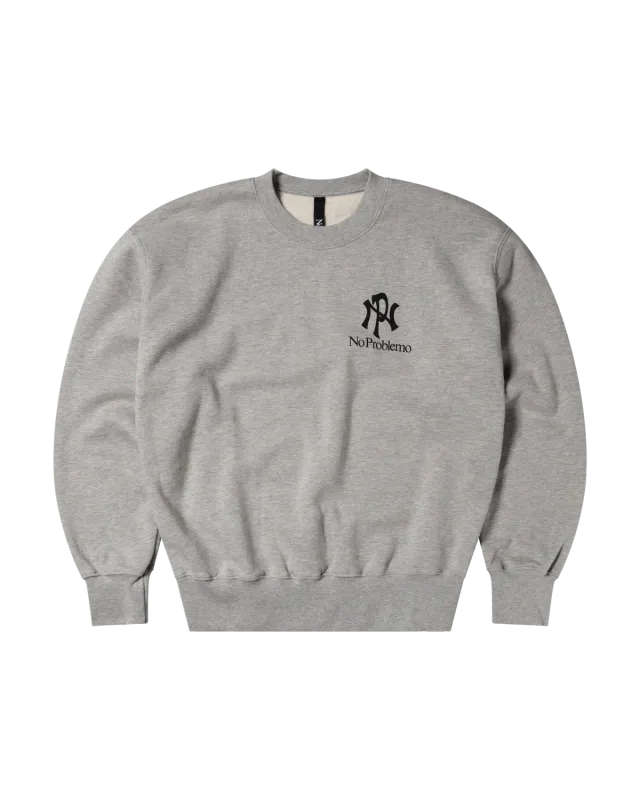 No Problemo NYP Sweatshirt bluză gri melanj bumbac